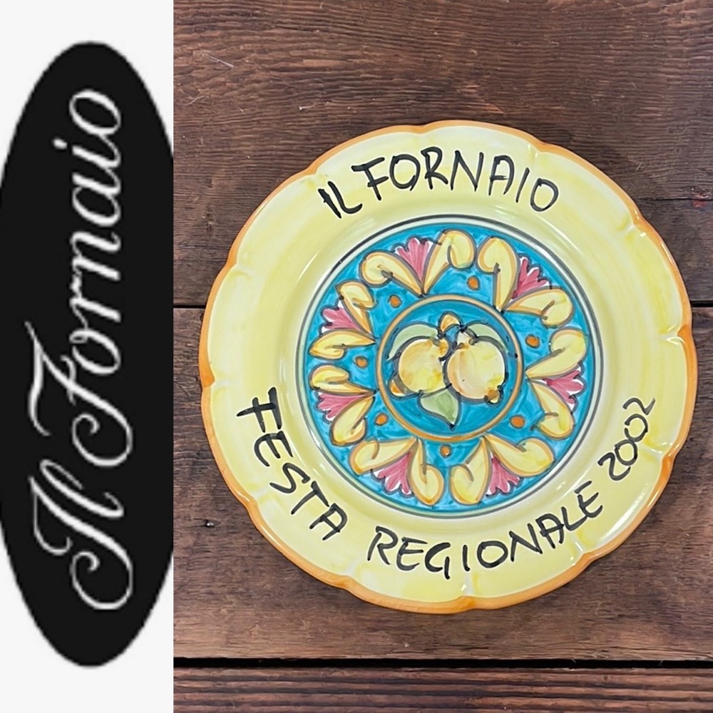 IL FORNAIO FESTA REGIONALE 2002 VINTAGE COLLECTIBLE ITALIAN PLATE